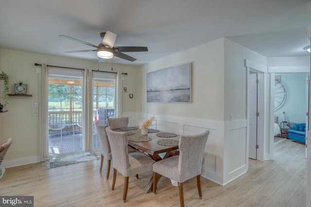 18418 Gravel Hill Rd, Georgetown, DE 19947 - dining room featuring wood finished floors and ceiling fan