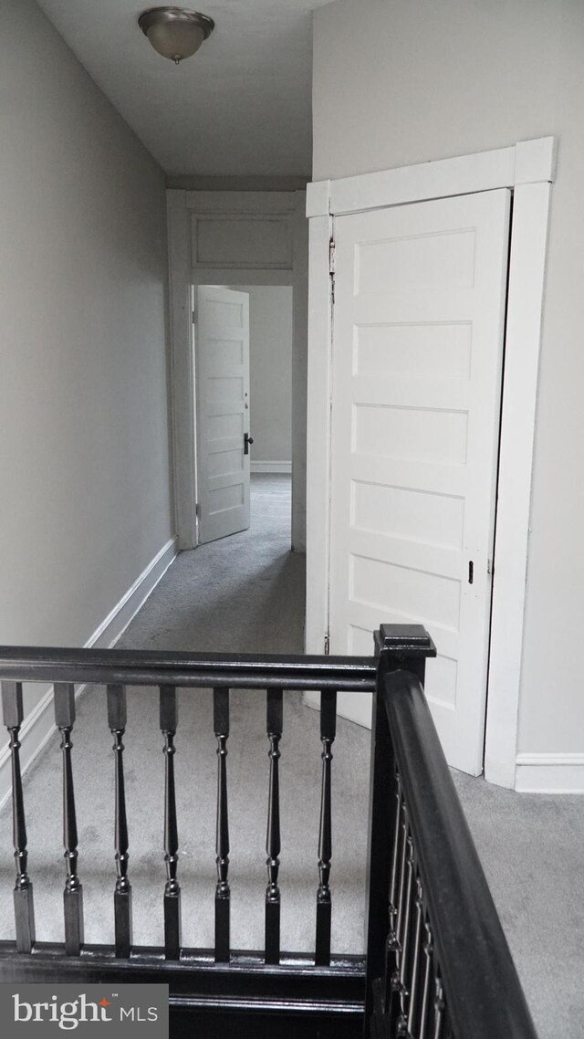 2236 Linden Ave, Baltimore, MD 21217 - stairs with carpet floors and baseboards