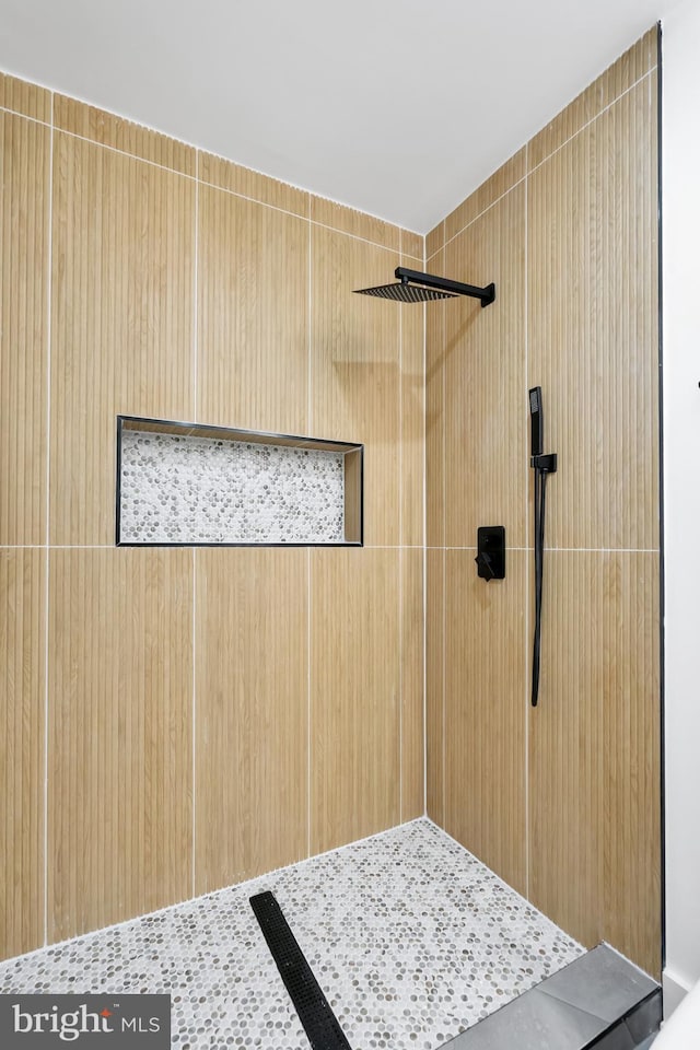 bathroom view of a tile shower