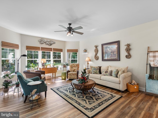 20 Parker Dr, Millsboro, DE 19966 - living area with wood finished floors and ceiling fan