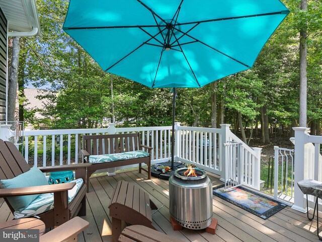 20 Parker Dr, Millsboro, DE 19966 - deck with a fire pit
