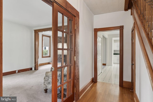 3113 White Ave, Baltimore, MD 21214 - corridor featuring baseboards and wood-type flooring