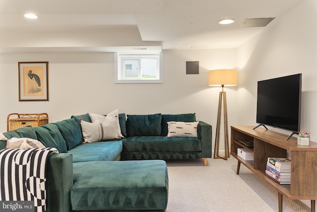 23 Linden Ave, Annapolis, MD 21401 - living room featuring carpet flooring, recessed lighting, and baseboards