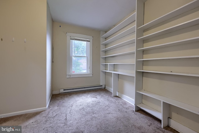 interior space with baseboard heating