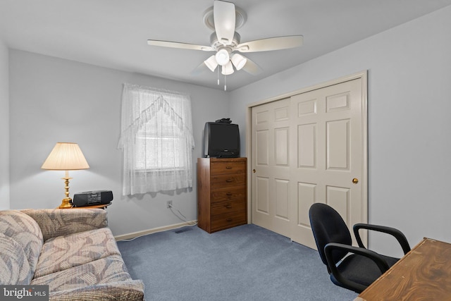 407 Stanford Rd, Fairless Hills, PA 19030 - office space with carpet floors, ceiling fan, and baseboards