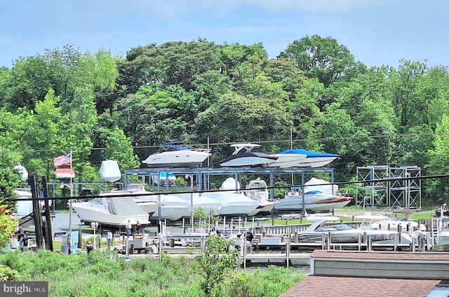 839 Shore Dr, Edgewater, MD 21037 - dock area with a wooded view
