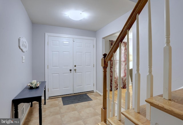 1925 Hopefield Rd, Silver Spring, MD 20905 - foyer entrance featuring stairway and light tile patterned flooring