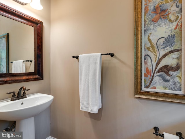 bathroom with a sink