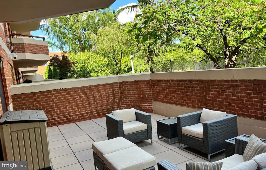 2301 N St NW Unit 101, Washington, DC 20037 - view of patio / terrace with outdoor lounge area