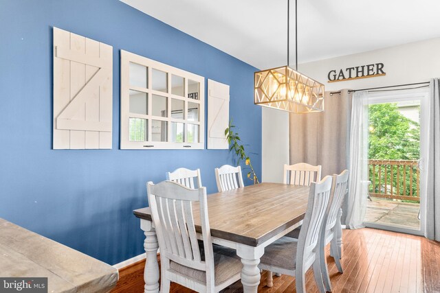 128 Michele Way Unit 38, Cinnaminson, NJ 08077 - dining area featuring hardwood / wood-style flooring and baseboards
