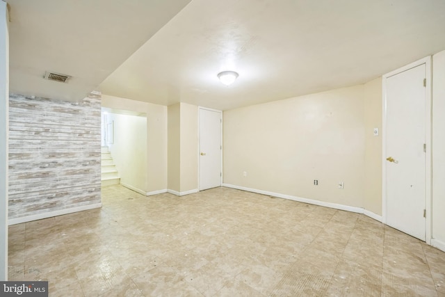 147 Heather Rd, Haddon Township, NJ 08107 - empty room featuring baseboards, stairway, and tile patterned floors