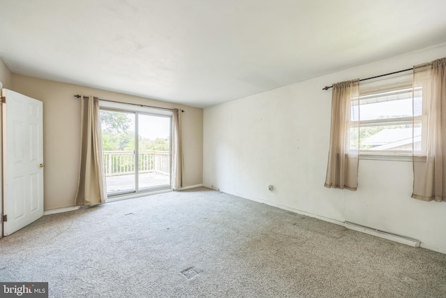 147 Heather Rd, Haddon Township, NJ 08107 - carpeted spare room with a baseboard heating unit