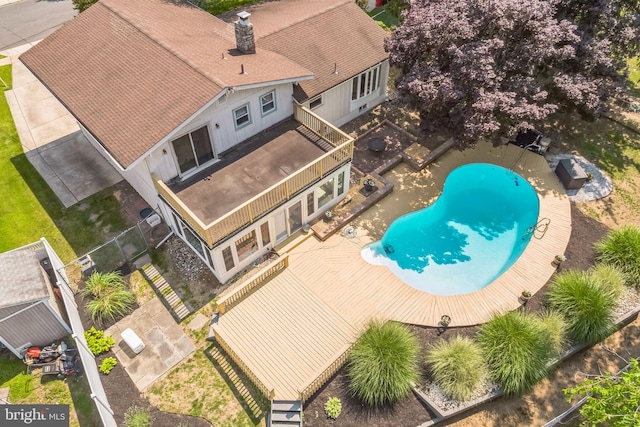 147 Heather Rd, Haddon Township, NJ 08107 - aerial view of property and surrounding area with a pool