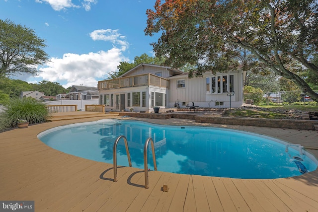 147 Heather Rd, Haddon Township, NJ 08107 - outdoor pool featuring a deck