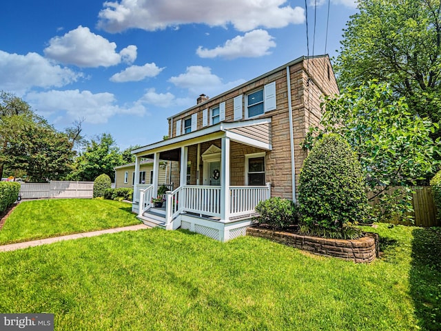 10021 Lorain Ave, Silver Spring, MD 20901 - view of front facade with a porch and a chimney