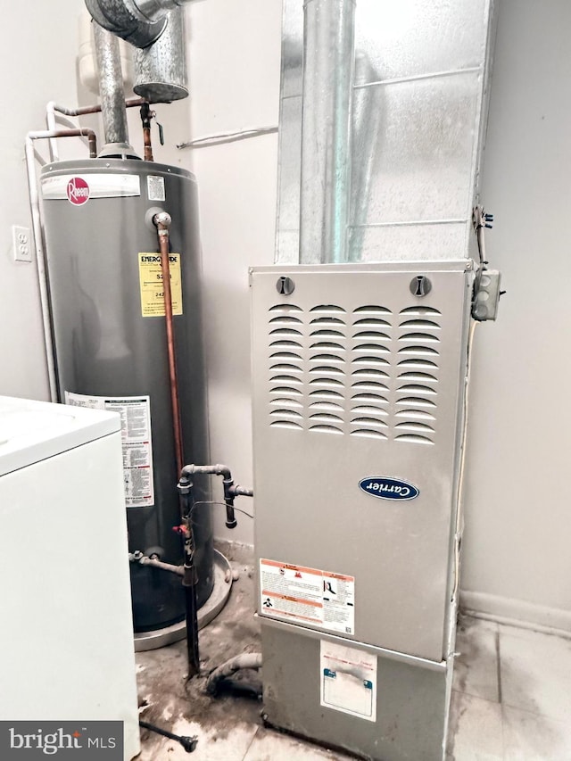 12909 Cohasset Ln, Woodbridge, VA 22192 - utilities with gas water heater and heating unit