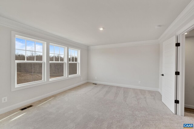 2 Talen Ln, Charlottesville, VA 22911 - spare room featuring crown molding, carpet flooring, baseboards, and recessed lighting