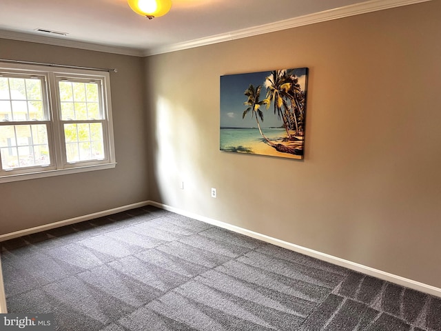 6572 Flagmaker Ct, Falls Church, VA 22042 - spare room with dark carpet, baseboards, and ornamental molding
