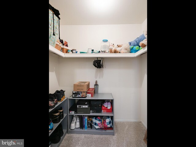 view of storage area