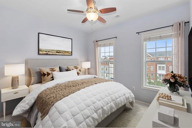 23483 Aldie Manor Ter, Ashburn, VA 20148 - bedroom with multiple windows, baseboards, and a ceiling fan