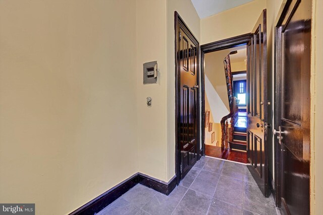 226 S 5th St, Reading, PA 19602 - interior space with baseboards and dark tile patterned flooring