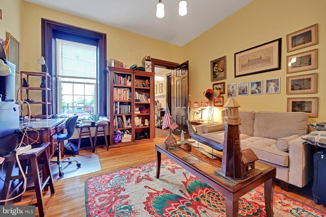 226 S 5th St, Reading, PA 19602 - living area with wood finished floors and an office area
