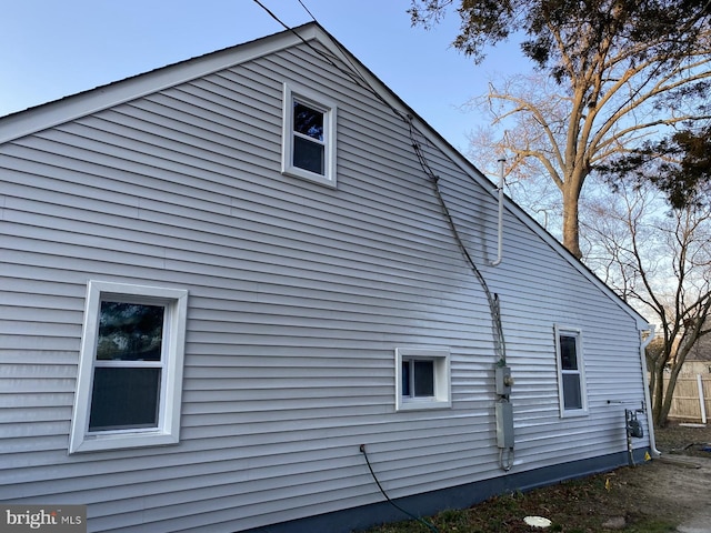 view of home's exterior