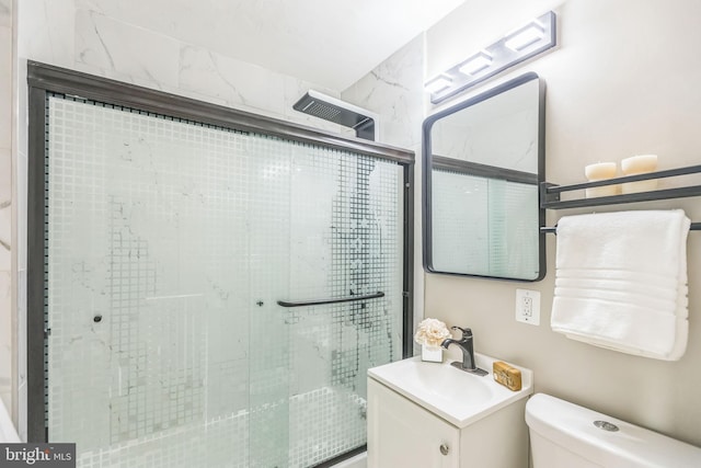 1778 Lang Pl NE, Washington, DC 20002 - bathroom with a shower stall, toilet, and vanity
