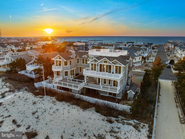 6601 Ocean Blvd, Long Beach Township, NJ 08008 - aerial view at dusk of a residential view and a water view