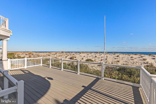 6601 Ocean Blvd, Long Beach Township, NJ 08008 - deck with a water view