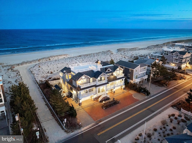 6601 Ocean Blvd, Long Beach Township, NJ 08008 - bird's eye view of waterfront with a beach