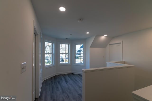 93 6th St W, Laurel, DE 19956 - interior space featuring recessed lighting, dark wood-style floors, and baseboards