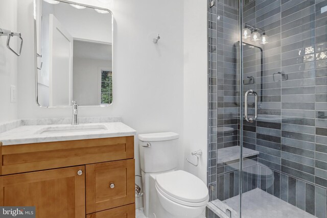 1416 N Hancock St, Arlington, VA 22201 - bathroom with toilet, a shower stall, and vanity