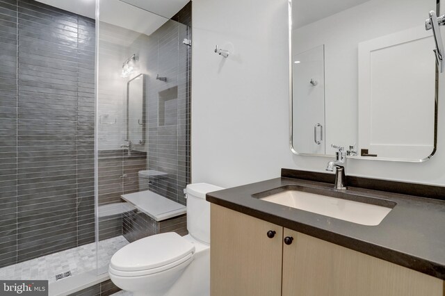 1416 N Hancock St, Arlington, VA 22201 - full bath with toilet, a shower stall, and vanity