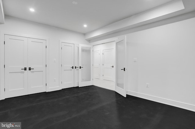 1416 N Hancock St, Arlington, VA 22201 - foyer entrance with recessed lighting, finished concrete floors, and baseboards