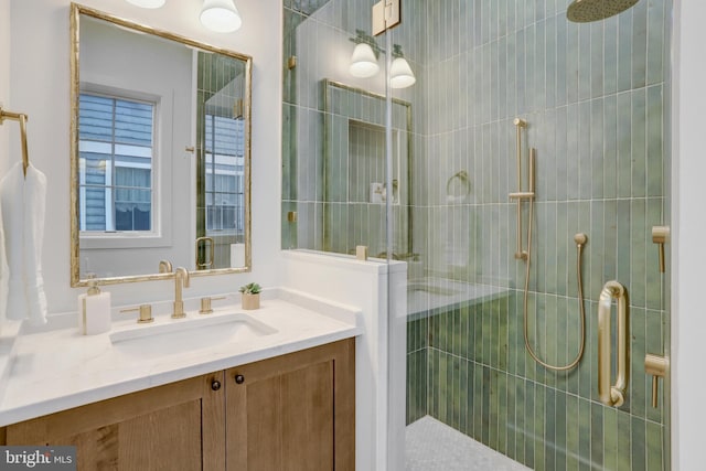 1416 N Hancock St, Arlington, VA 22201 - full bathroom with tiled shower and vanity