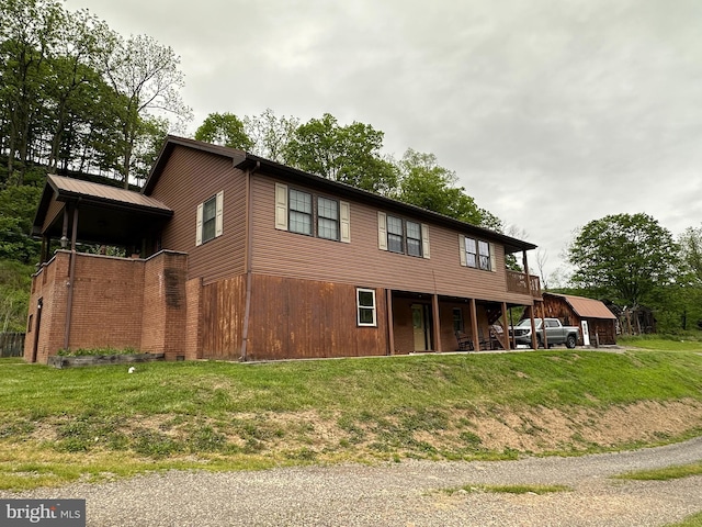18421 Lower Georges Creek Rd SW, Barton, MD 21521 - rear view of house featuring a yard