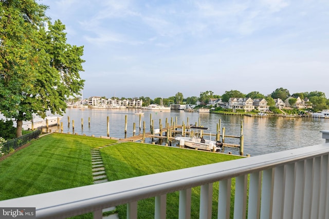 17 Revell St, Annapolis, MD 21401 - dock area with a water view and a yard