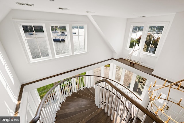 17 Revell St, Annapolis, MD 21401 - staircase with wood finished floors
