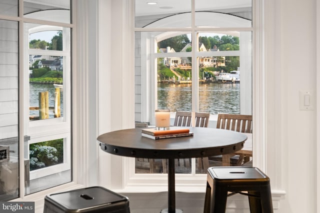 17 Revell St, Annapolis, MD 21401 - dining space with a water view and healthy amount of natural light