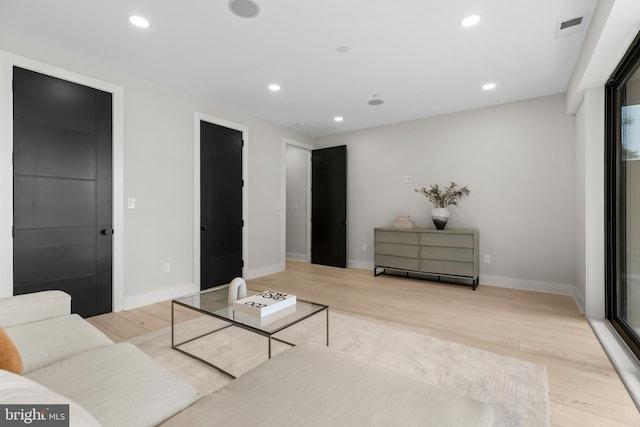 310 Varnum St NW Unit 3Ph, Washington, DC 20011 - living area with wood finished floors, baseboards, and recessed lighting