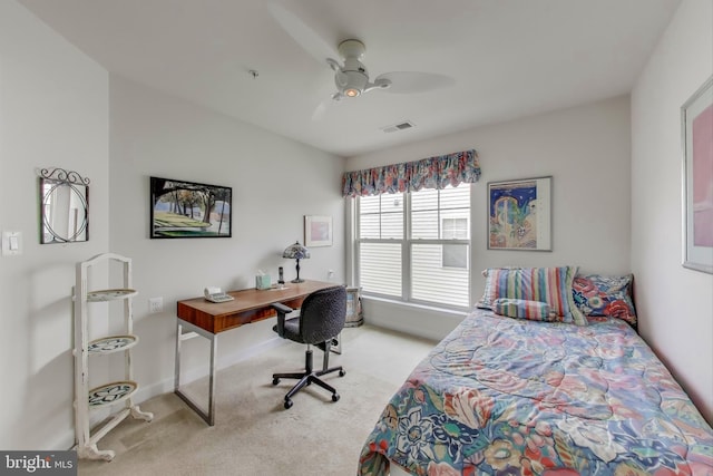 13605 Autumn End Ter, Laurel, MD 20707 - carpeted bedroom with a desk, a ceiling fan, and baseboards