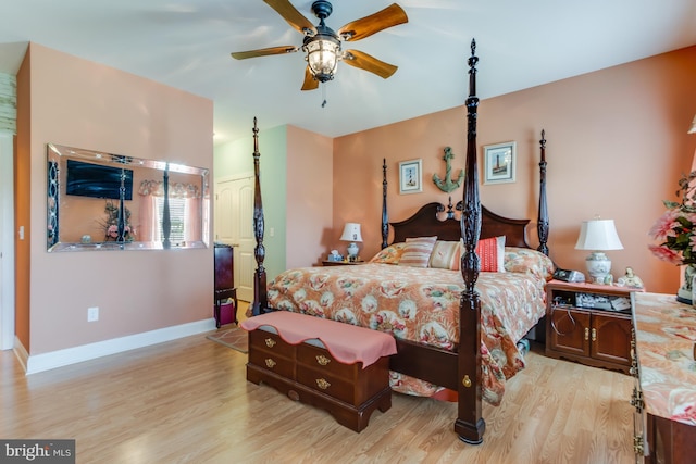 15149 Coultlands Reach, Milton, DE 19968 - bedroom featuring light wood-style floors, baseboards, and ceiling fan