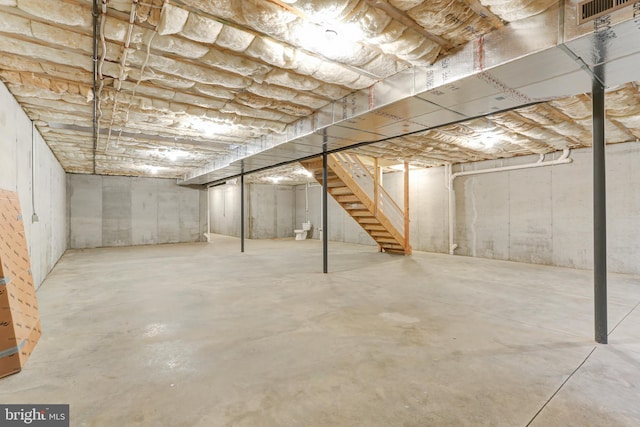 1406 Amosite Rd, Bainbridge, PA 17502 - unfinished below grade area with stairs