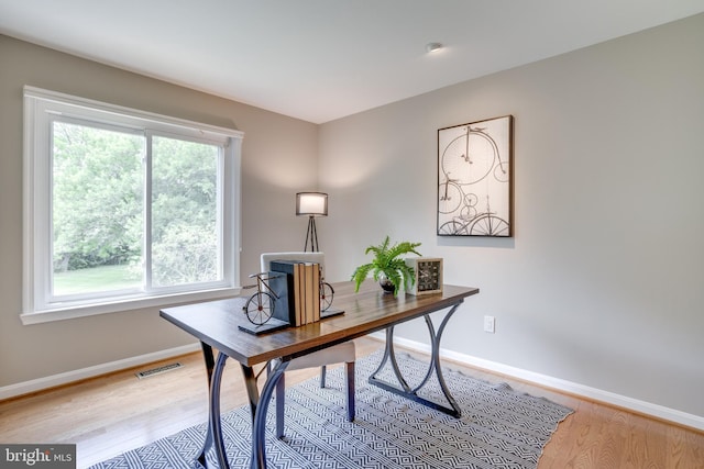 10518 Meadow Bridge Ln, Fairfax, VA 22030 - office with baseboards and light wood-style flooring