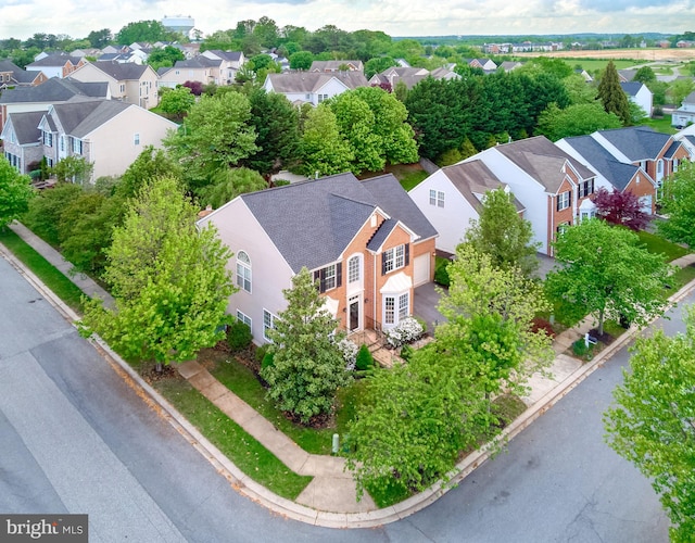aerial perspective of suburban area