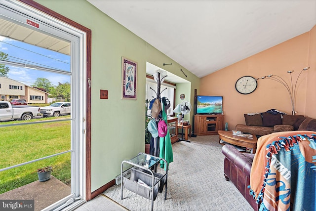 30 San Diego Dr, Magnolia, NJ 08049 - living area featuring vaulted ceiling