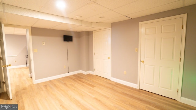 1042 Country Club Rd, Camp Hill, PA 17011 - finished below grade area featuring light wood-style floors and a drop ceiling