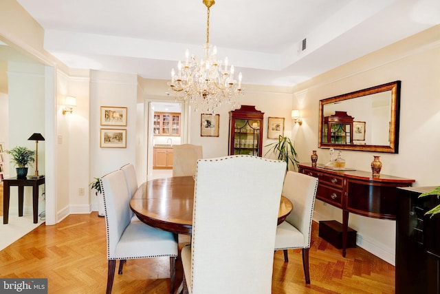 1155 23rd St NW Unit 2E, Washington, DC 20037 - dining room featuring a chandelier