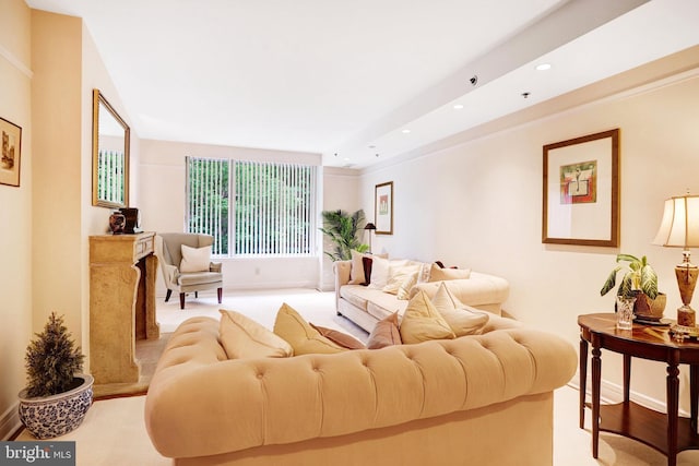 1155 23rd St NW Unit 2E, Washington, DC 20037 - living room with recessed lighting and baseboards